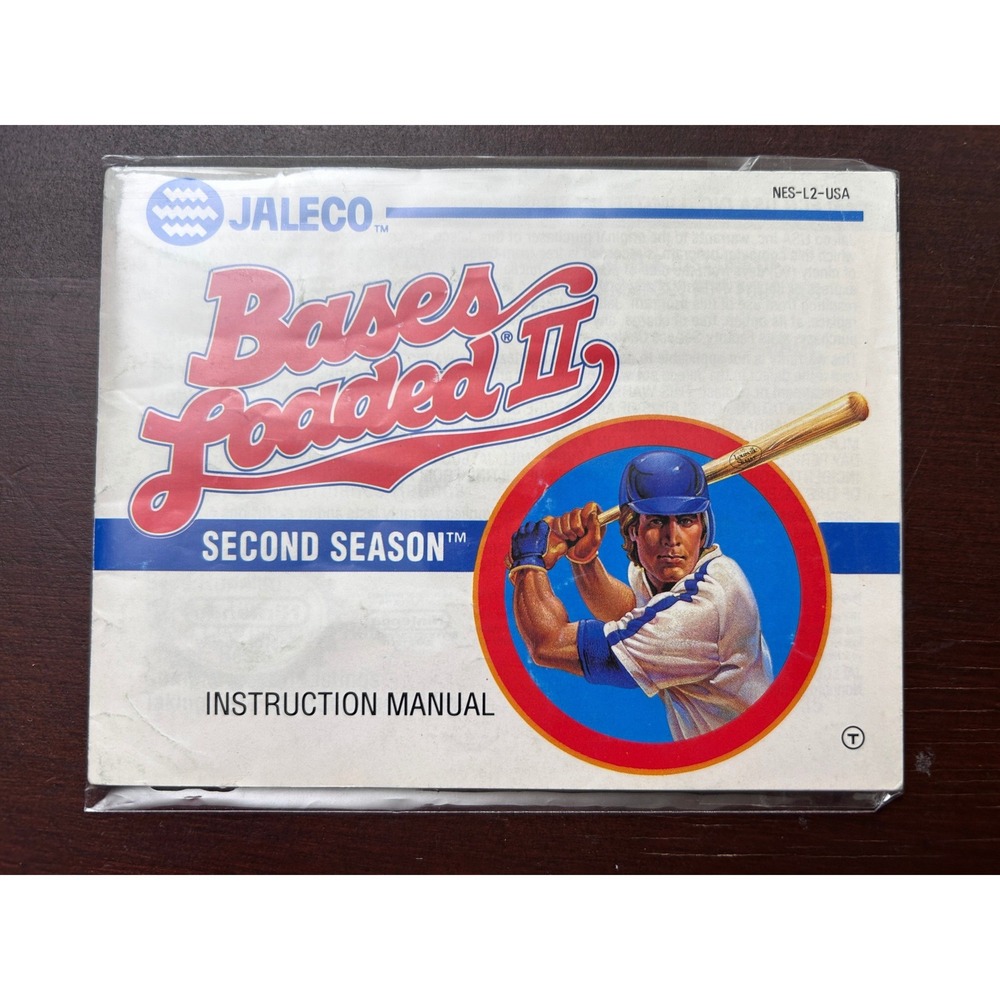Jaleco Bases Loaded II Second Season NES Instruction Manual NES-L2-USA Booklet